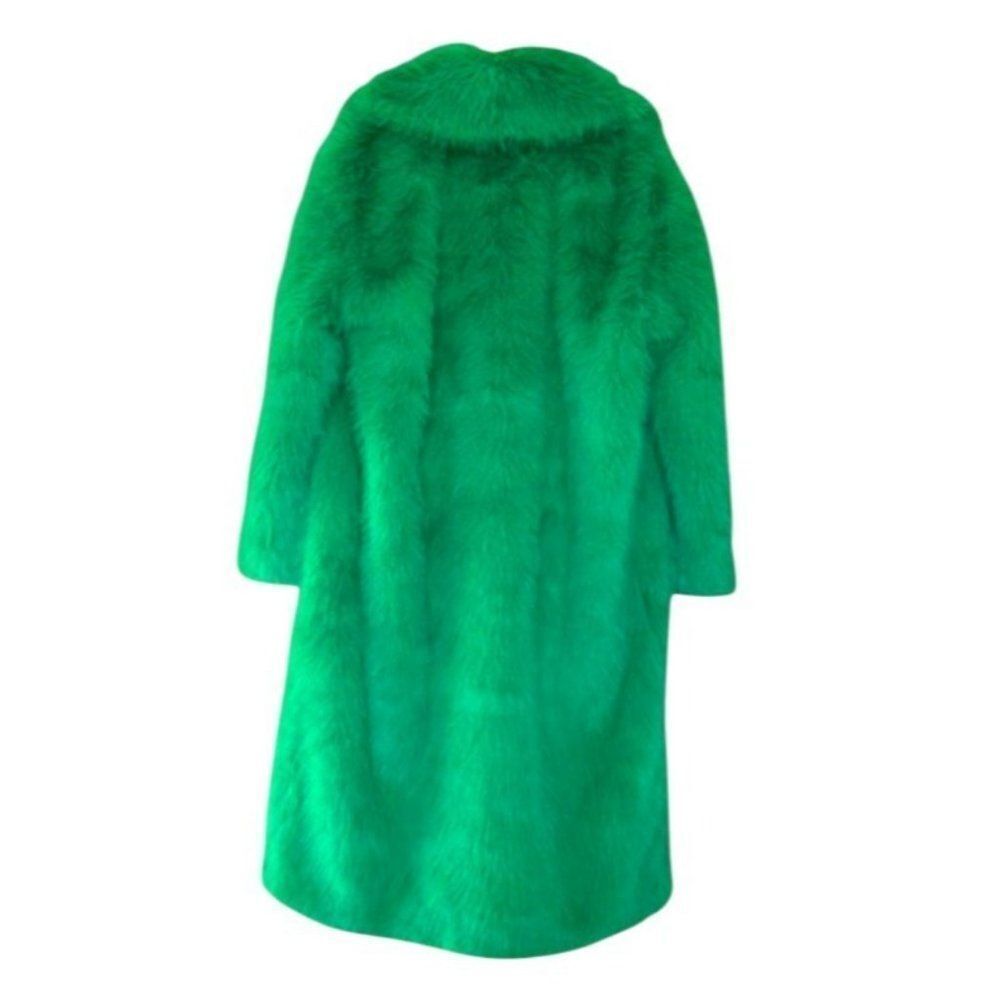 URBAN OUTFITTERS UO Maddie Faux Fur Coat XS Long Overcoat Furry Retro Vintage - Picture 9 of 10